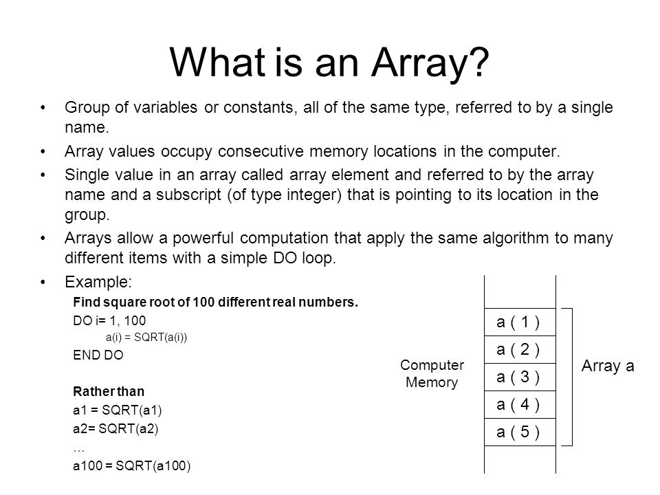 What is array sale
